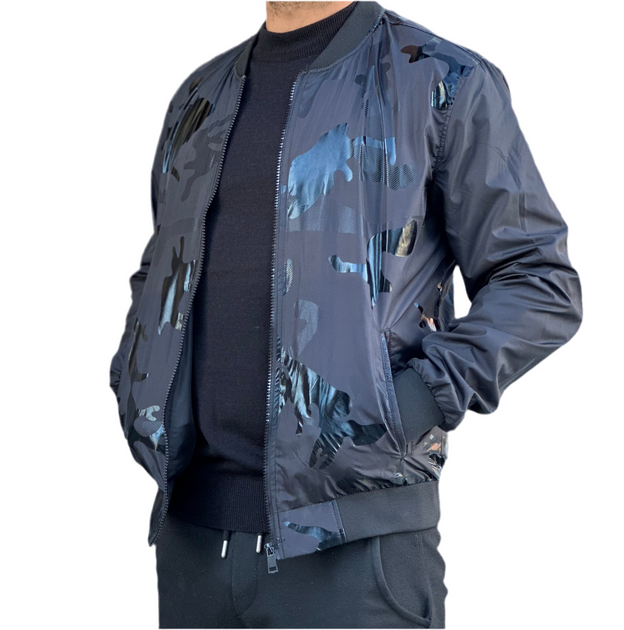 Hot Lava hot Blue Camo Light Bomber Jacket