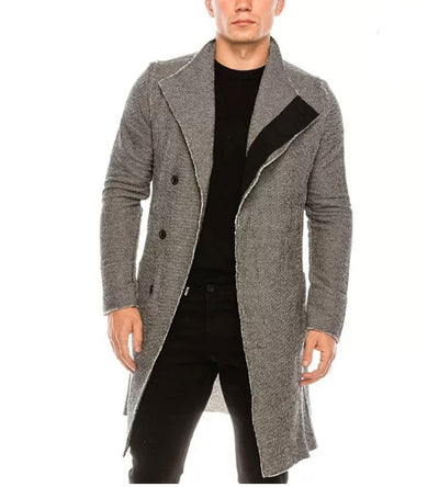 Grey Fashion Cardigan With Buttons