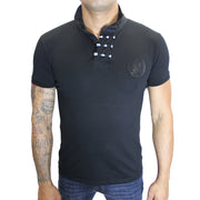 Merriam Black Polo With Skill Patch and Details