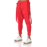 Burning Man Drop crotch Fashion Jogger with suspenders
