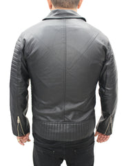 [Akito] Black Leather Jacket