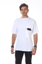 White Fashion Oversize T shirt With Pocket