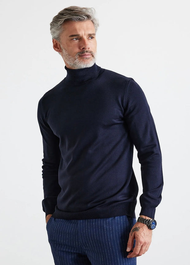 “Isaac” Navy Men’s Turtle Neck