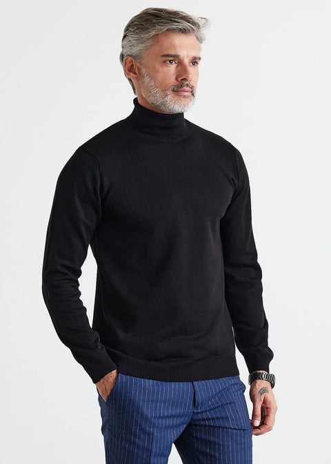 “Isaac” Black Men’s Turtle Neck Sweater