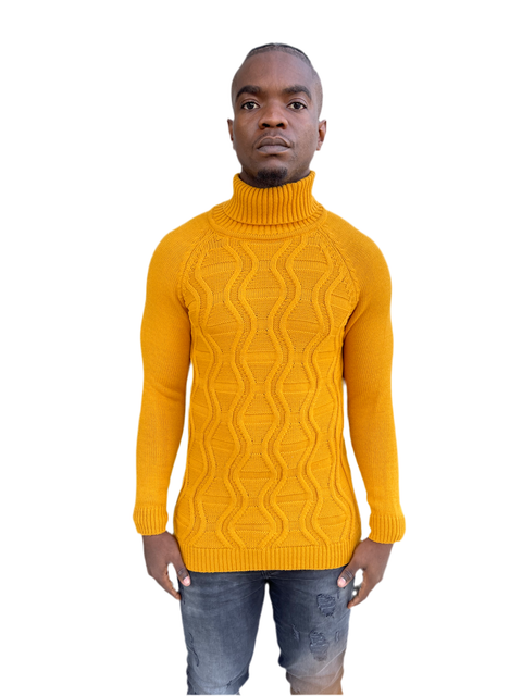 [Thompson] Mustard Knitted Turtle Neck