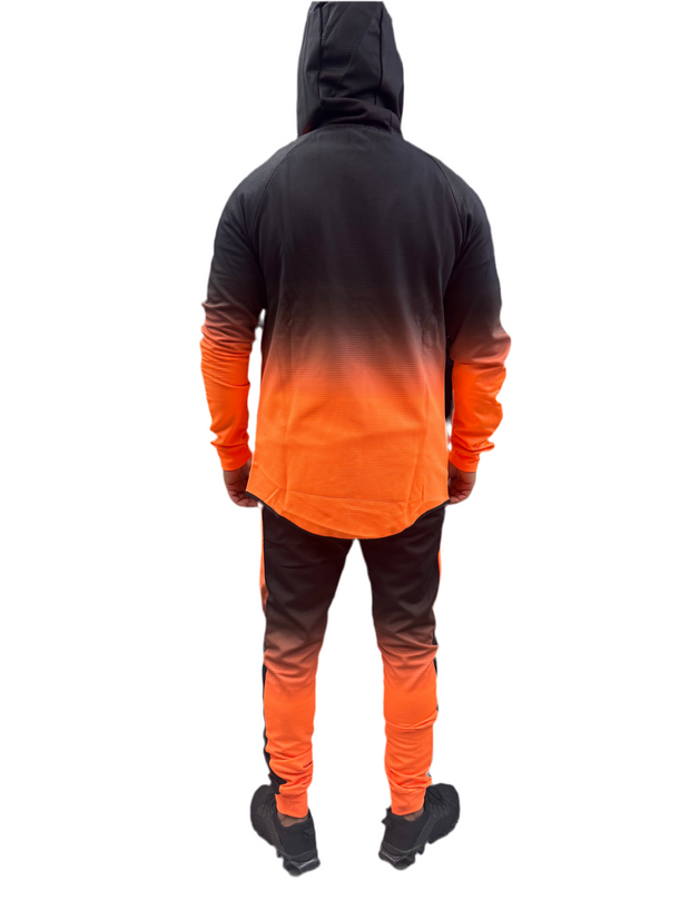 Two Piece Orange Tide wash Tracksuit Set (2pcs)