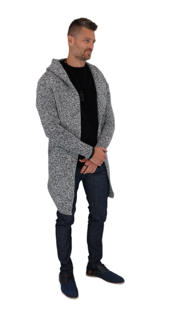 “Shawne Merriman” Gray Men’s Sweater Cardigan