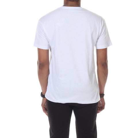 "Kent" White Tee With Fashion Zip & Lace Detail