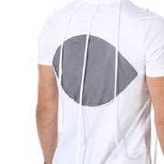 Burning Man White Fashion T shirt With String and Lace
