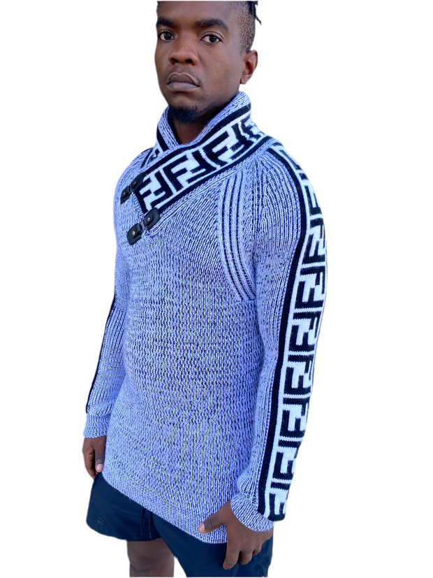 “Drake” Long Sleeve Pull Over Sweater With Shall Neck