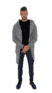 “Shawne Merriman” Gray Men’s Sweater Cardigan