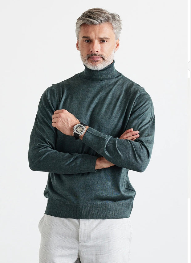 “Isaac” Sage Men’s Turtle Neck