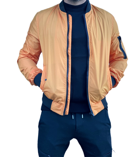 Orange Bomber Jacket