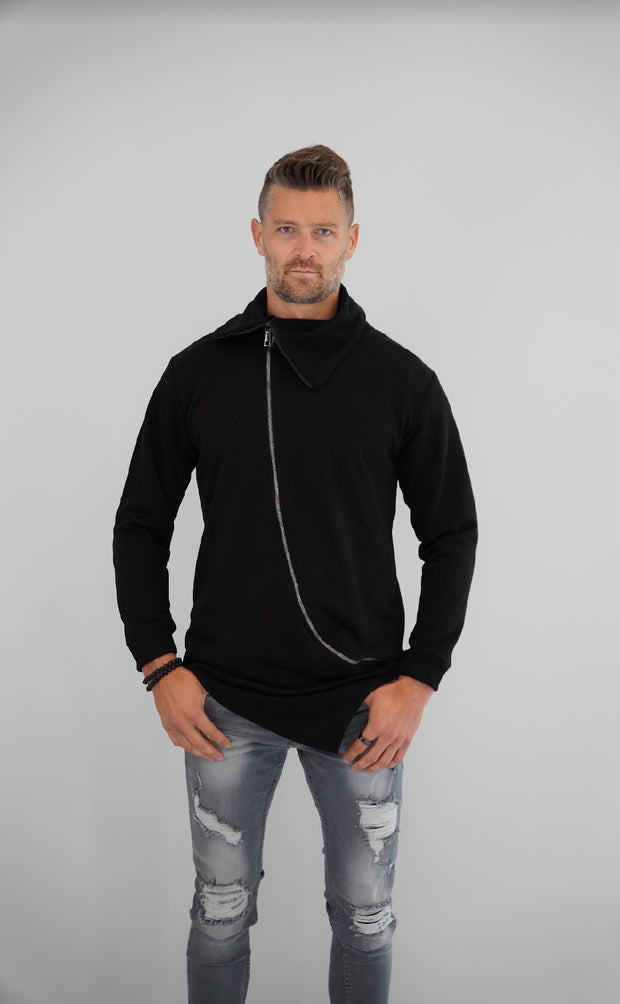 Shall Neck Cardigan Zip up