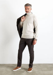 “Isaac” Beige Men’s Turtle Neck