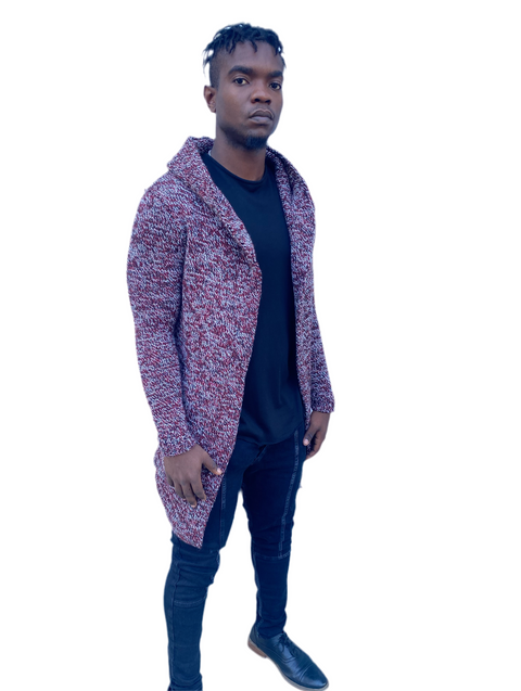 “Shawne Merriman” Burgundy Sweater Cardigan