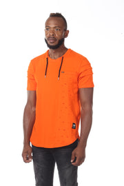 Orange Fashion Tee with Drawstring