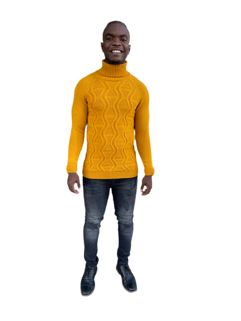 [Thompson] Mustard Knitted Turtle Neck