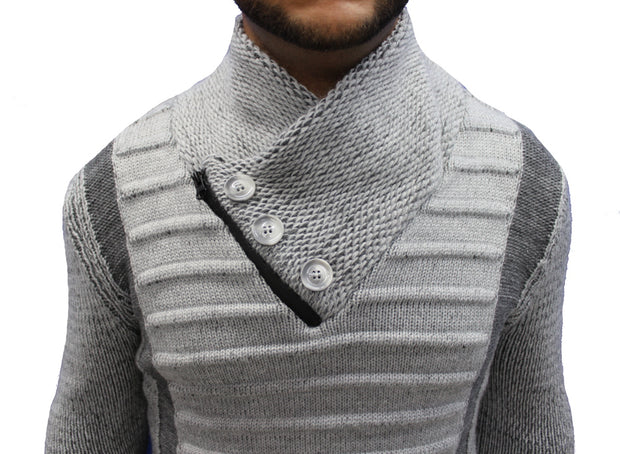 [Byrne] Charcoal Grey Shawl Sweater