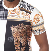 "Elijah" Cheetah Print Men's Fitted Fashion Tee