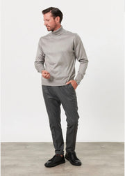 “Isaac” Light Gray Men’s Turtle Neck Sweater