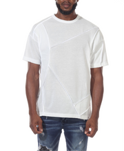 Tonic White Tee With piping details on Front and Back And Side Texture Detail