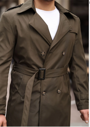 [Chicago]-Cocoa Double Breasted Water Repellent Trench Coat