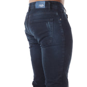 Navy Blue Washed Jeans With light Distress