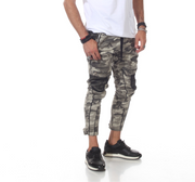 [Arlo] Camo Fashion Joggers With Black Fishnet Pocket Detail