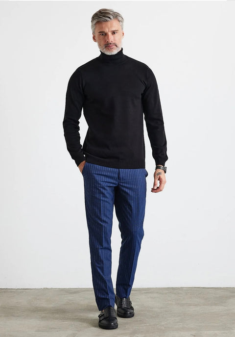 “Isaac” Black Men’s Turtle Neck Sweater