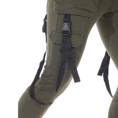 Milo Olive Fashion Jogger with suspenders