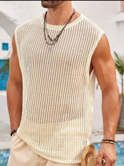 Mykonos Cream Sleeveless Tshirt