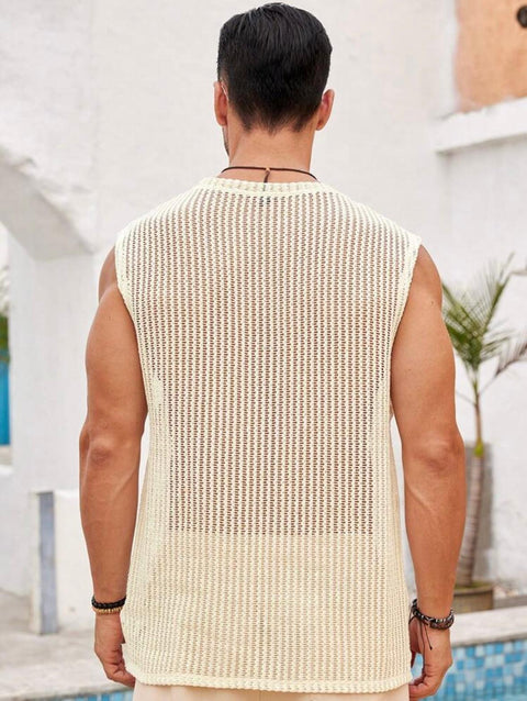 Mykonos Cream Sleeveless Tshirt