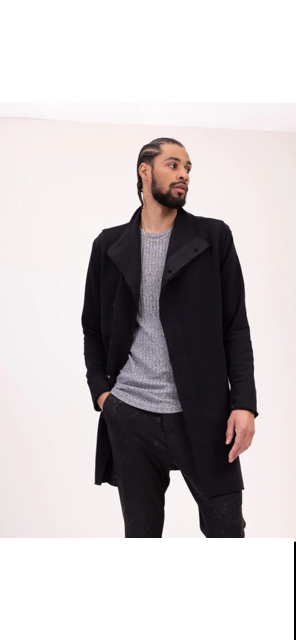Black Fashion Cardigan With Buttons