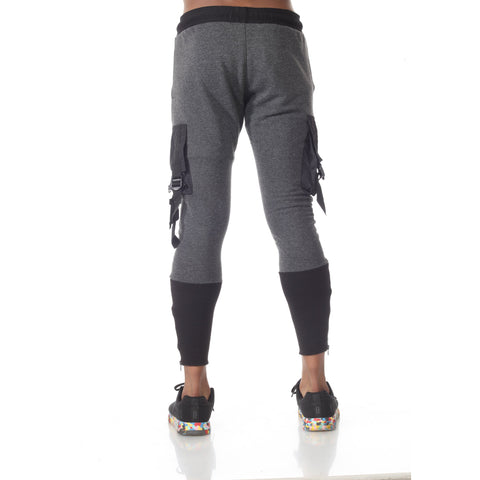 Bowie Gray Fashion Jogger with Cargo Pockets