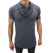 Mason Charcoal Shall Tee with Zipper Detail