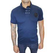 Merriam Navy Polo With Skill Patch and Details
