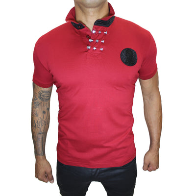 Merriam Red Polo With Skill Patch and Details