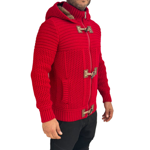 Robert Red Fashion Wool Zip up