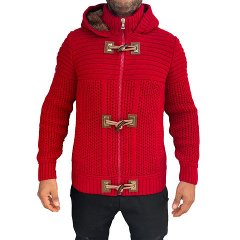 Robert Red Fashion Wool Zip up