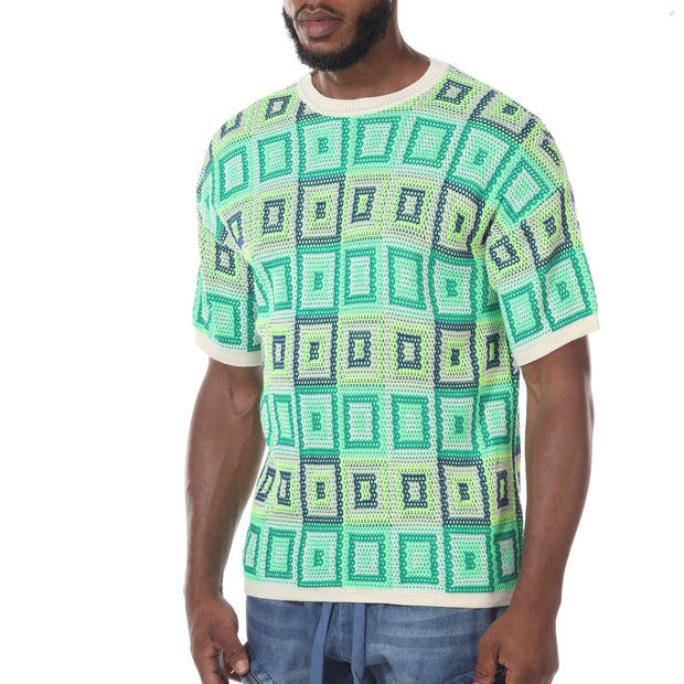 “Isaiah” Green Pattern Fashion Tshirt