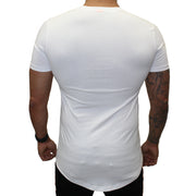 White Fashion T shirt With Orange Pocket & Band