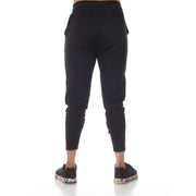Cooper Black Fashion Jogger with zip and ankle elastic