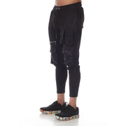 Cooper Black Fashion Jogger with zip and ankle elastic