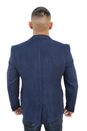 Ari Navy Blazer With Details On Sleeve