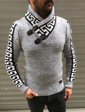 Long Sleeve Pull Over Sweater With Shall Neck
