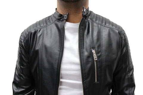 "Midnight" Black Leather Jacket