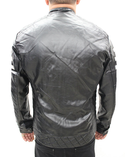 "Guzzi" Black Leather Jacket