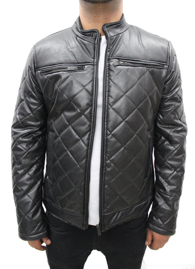 "Suzuki" Black Leather Jacket