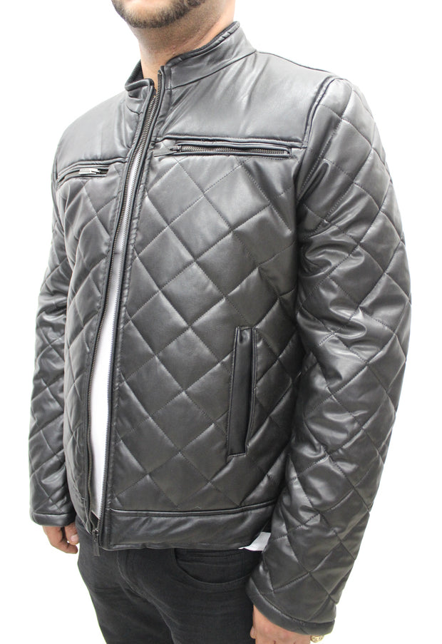"Suzuki" Black Leather Jacket